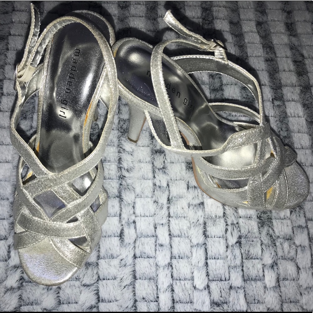 Sliver heels.
